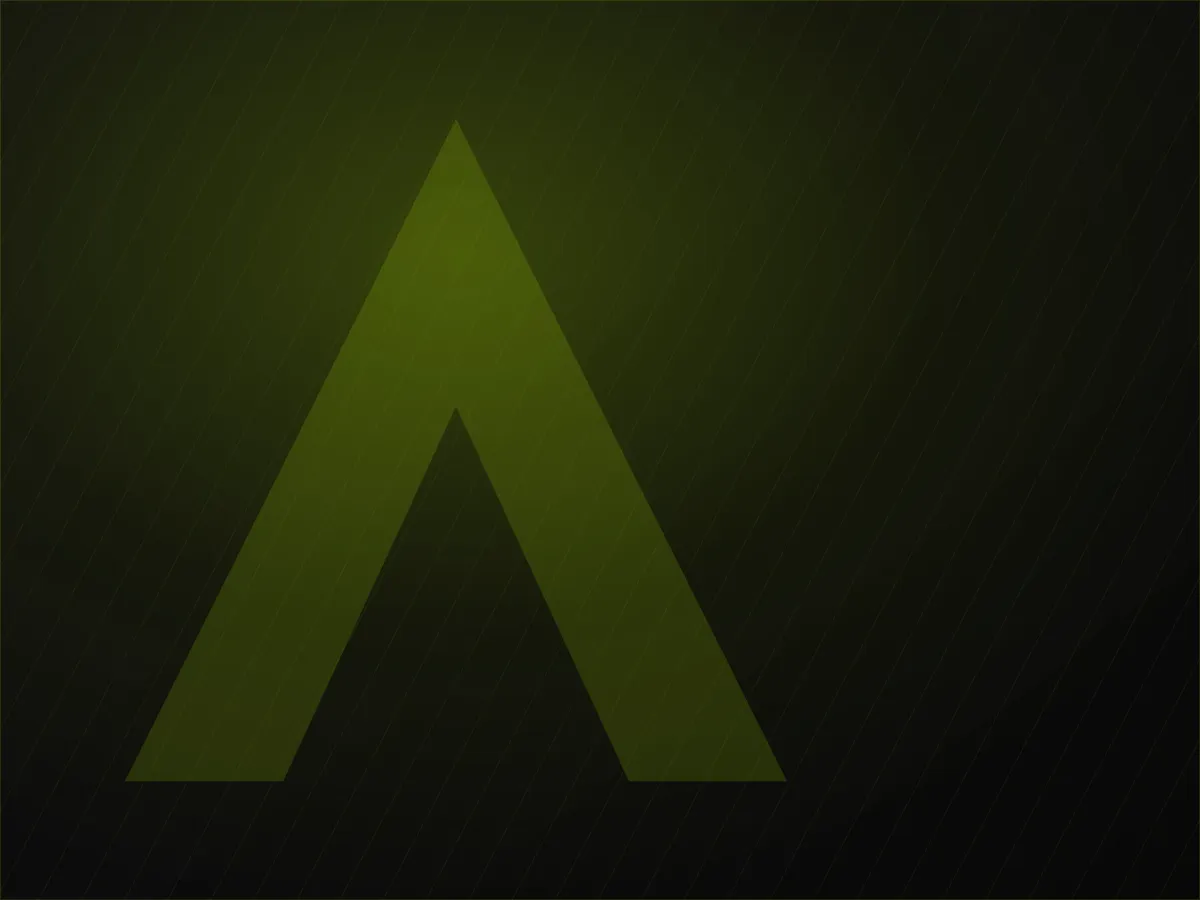 Composição gráfica da Tried, em preto e verde-limão (imagem provisória)