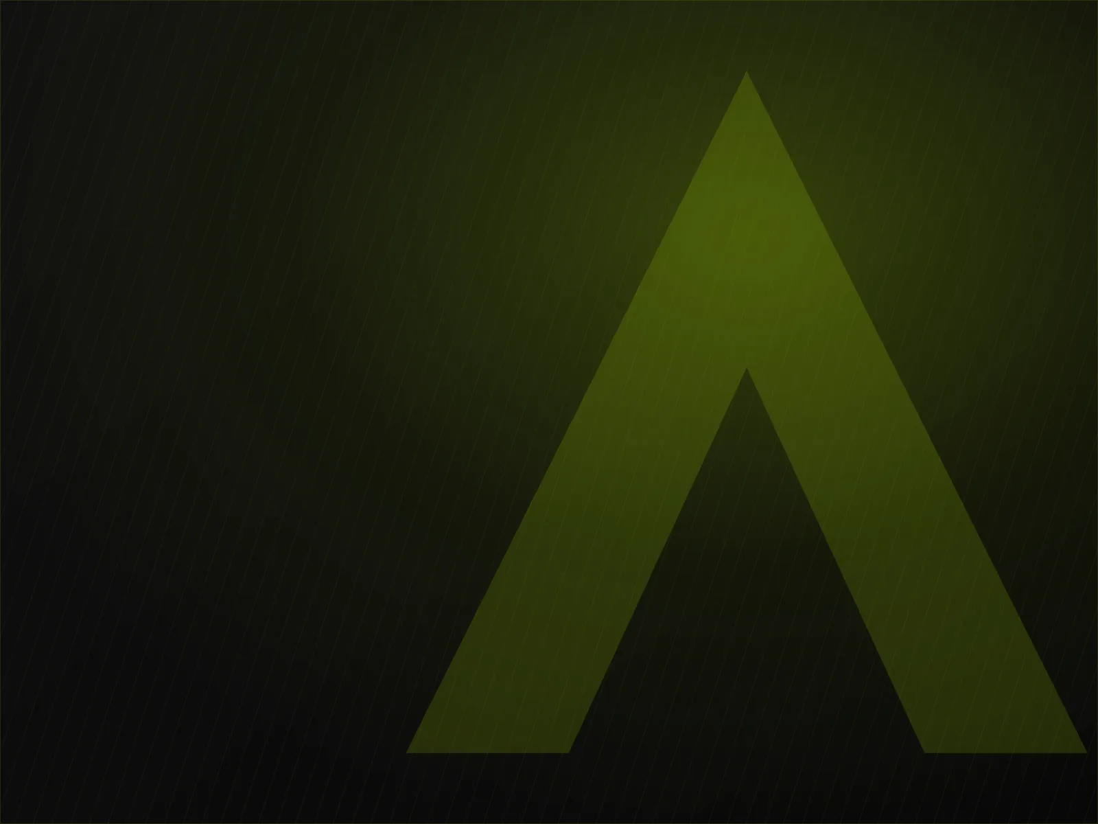 Composição gráfica da Tried, em preto e verde-limão (imagem provisória)